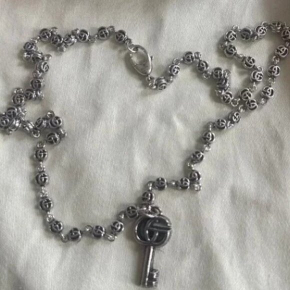 Gucci key pendant GG necklace - Picture 1 of 5